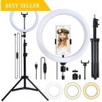 10 Inches Automatic Led Ringlight With Stand  And Phone/camera  Holder