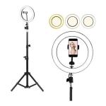 10 Inches Automatic Led Ringlight With Stand & Phone Holder