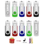 10 Pack Mini Cle Usb Flash Drives 128GB Metal Waterproof Pendrive 64GB 32GB Silver 16GB 8GB