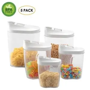 10 Piece  Container Set With Easy Pour Lids.