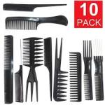 10 Piece Professional Styling Hair Comb Set