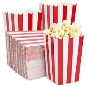 100 Open-Top Paper Popcorn Box