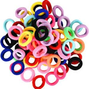 100 Pcs Colorful Baby Girls Elastic Hair Ties Hair Bands