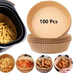 100Pcs Air Fryer Disposable Paper Liners Round