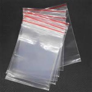 100pcs Clear Zip Lock Poly Bags Thick Plastic Recl