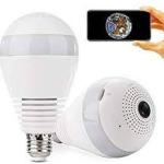 1080P 2MP WiFi Panoramic Bulb Security Cameras 360 Degree