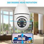 1080P Wireless 360 Rotatable Light Bulb Wifi PTZ IP Cam
