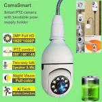 1080P Wireless 360 Rotate Auto Tracking Panoramic Camera Light Bulb Wifi PTZ IP Cam