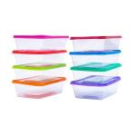 10pcs Food Plastic Container + Cover +Microwave Friendly