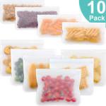 10pcs Reusable Food Storage With Ziplock