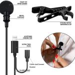 1.5m Mini Condenser Clip-on Lapel Mic (8PIN)