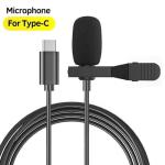 1.5m Mini Condenser Clip-on Lapel Mic For Type C