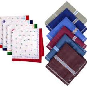 12 Pcs Handkerchief- Multicolour