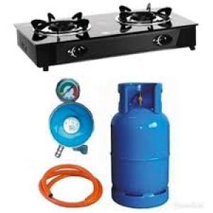 12.5kg Cylinder/ Glass Top Burner, Regulator, Hose & Clips