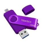 128 GB 2 In 1 USB Flash Drive For OTG Go USB Flash Drive For Android / PC
