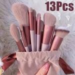 13 Pcs  Makeup Brush Tool Set With Pouch