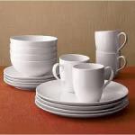 16Pieces White Dinner Plates Set