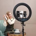 18 Inches Brightest Led Ringlight Stand With 3 Phone Holder
