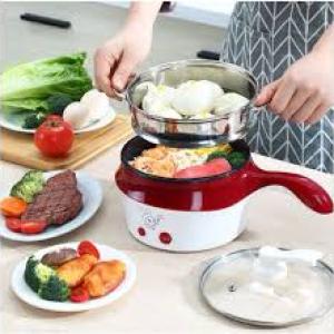 18Cm Double-Layer Stainless Steel Mini Electric Pot Pan Cooker Cooking Fry Stew