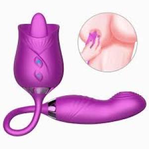 2-in-1 Powerful Clitoris Tongue Licking Stimulator Sex Toys