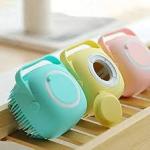 2 In 1 Silicone Message Bath Brush With Shampoo Dispenser