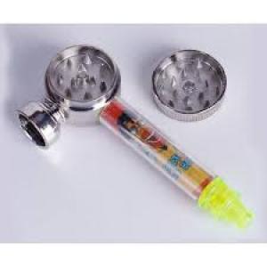 2 In 1 Smoking Pipe With Metal Grinder And Weed Crusher