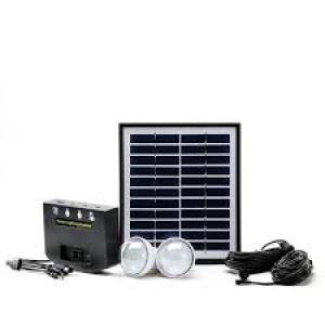 2 LED Light Bulbs Solar Kit- Lithium Battery - USB Charging