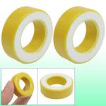 2 Pcs 33mm x 19mm x 11mm Yellow White Iron Core Ferrite Rings Toroid
