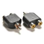 2 RCA AV Female To 1 RCA Male Y Splitter Video Cable