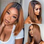 2 Tone(1B/30) Glueless C Frontal Bob Wig- 12"