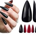 20pcs Dark Nude Short Glossy Press On Nails