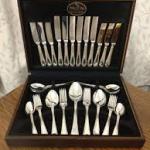 24 Pcs Silver Plated Stainless Steel Cutlery Set -with RACK