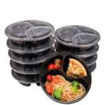 24pcs Party Disposable Plates - 2 Compartment