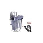 24Pieces  Stainless Steel Tableware Set + Free Gift