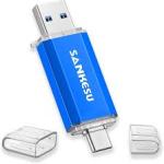 256GB USB 2.0 Fast Flash Pen Drive Memory Stick U Disk For OTG Phone Laptop PC Dark Blue
