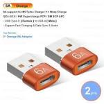 2pcs Type-C OTG Male To USB Type A Female USB Adapter