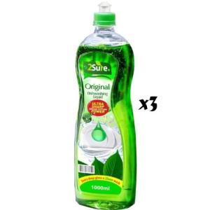 2Sure Dish Washing Liquid1000ml-3Pcs