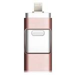3 In 1 128GB 8 Pin + Micro USB + USB 3.0 Metal Push-pull Flash Disk With OTG Function(Silver)