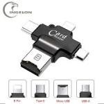 3 In 1 Type To Micro SD TF Adapter OTG Cardreader Smart Memory Card Reader For IPhone IPad