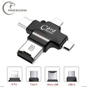 3 In 1 Type To Micro SD TF Adapter OTG Cardreader Smart Memory Card Reader For IPhone IPad