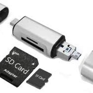 3 In1 OTG Type-C Card Reader USB 3.0 USB A Micro USB Combo To 2 Slot TF SD Type Card Reader For