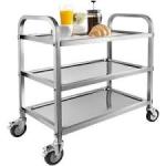 3 Tier Movable Stainless Steel Food Trolley