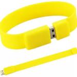 32GB Silicon Handband USB Flash Drive - Yellow 2.0