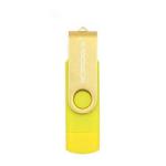 32GB USB 2.0 Mobile Computer Dual-use Rotating OTG Metal U Disk (Yellow)