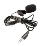 3.5mm Lapel Clip-on Handsfree Wired Microphone-Black