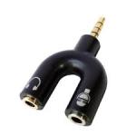 3.5mm Stereo Audio Splitter To Headset+Microphone Adapter