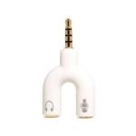 3.5mm Stereo Splitter Audio To Mic & Headset Jack Plug Adapter For Cell Phones