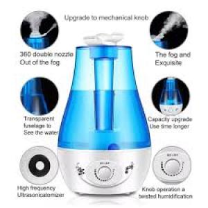 3L Ultrasonic Air Purifier & Humidifier - Blue