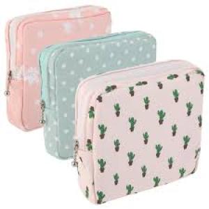 3pcs Sanitary Napkin Storage Bag Cosmetic Bag