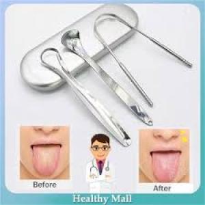 3PCS/Set Tongue Scraper Stainless Steel Oral Cleaner